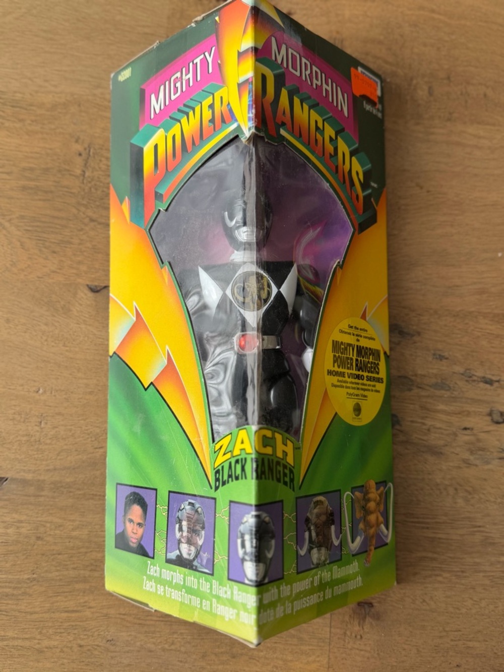Vintage 1993 Bandai 8-inch Mighty Morphin Power Rangers ‘Zach’ Figurine (In Box)